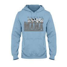 Load image into Gallery viewer, Personalized Vintage Checkered Mouse T-Shirt &amp; Hoodie for Mom and Dad

