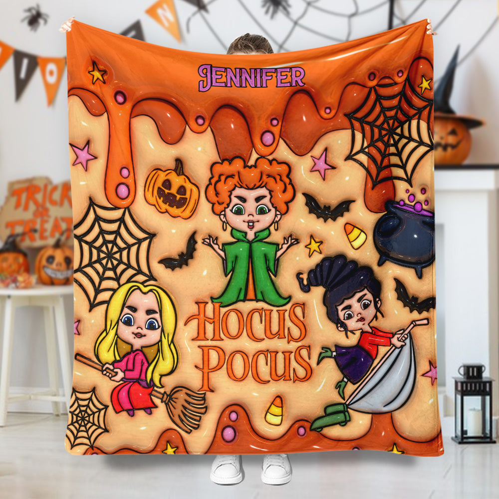 Personalized Hocus Pocus Blanket Custom Name Gift for Halloween