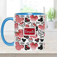 Load image into Gallery viewer, Personalized Mouse Accent Mug Custom Name Gift for Her
