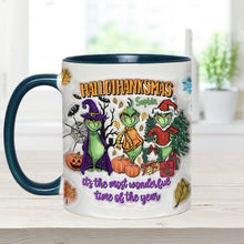 Load image into Gallery viewer, Personalized Hallothanksmas Accent Mug Custom Name Gift for Christmas
