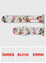 Load image into Gallery viewer, Personalized Puffy Mouse Ears Apple Watch Band Custom Name Gift
