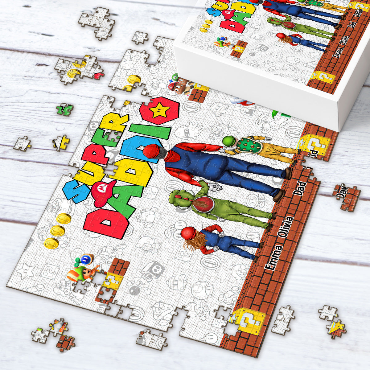 Personalized Super Plumber Jigsaw Puzzle Custom Name Gift for Dad