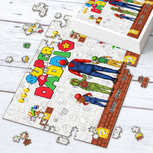Load image into Gallery viewer, Personalized Super Plumber Jigsaw Puzzle Custom Name Gift for Dad
