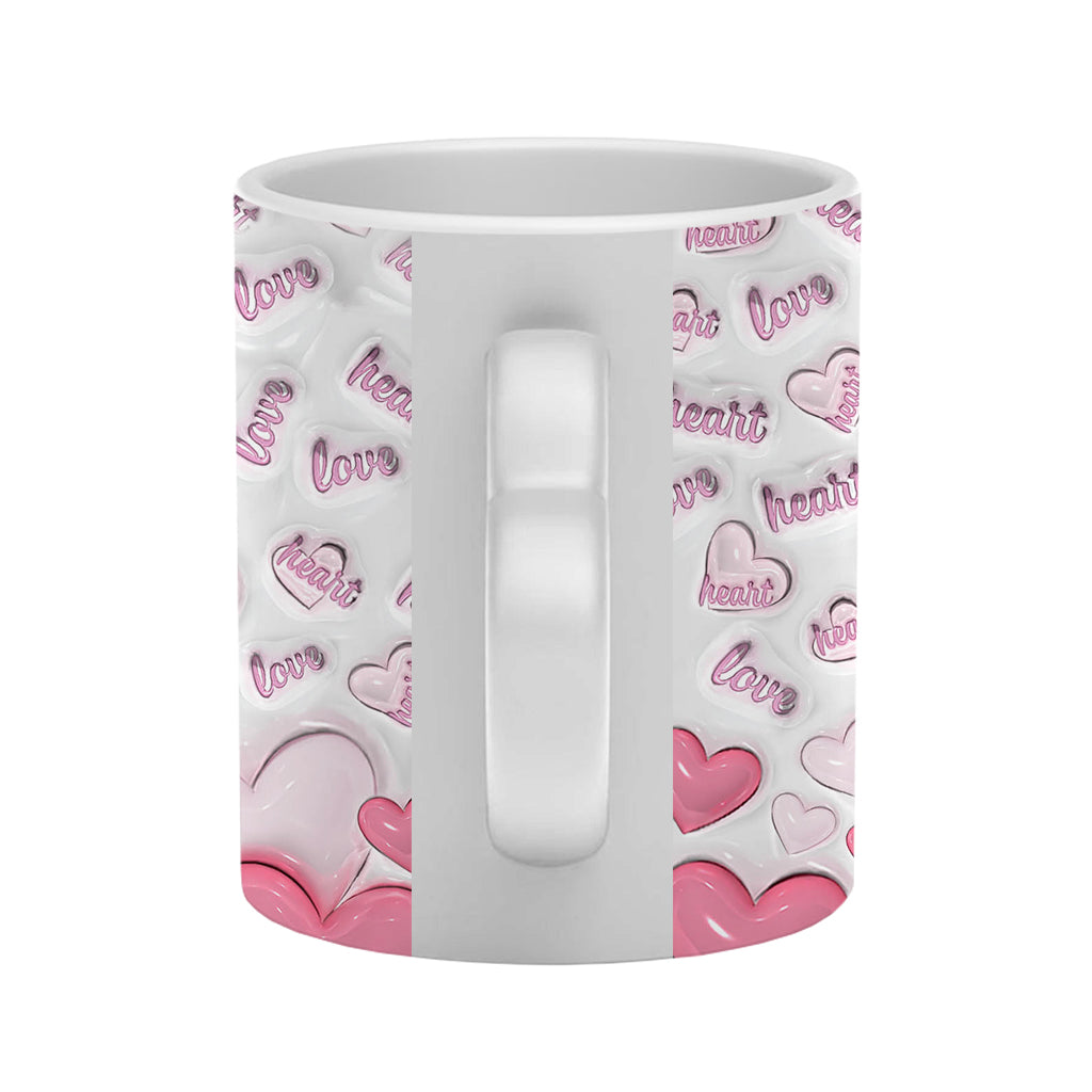 Personalized Heart Handle Mug Minion Design Custom Name Gift for Valentine’s Day