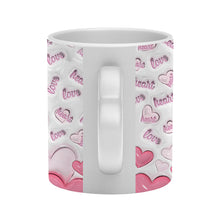 Load image into Gallery viewer, Personalized Heart Handle Mug Minion Design Custom Name Gift for Valentine’s Day
