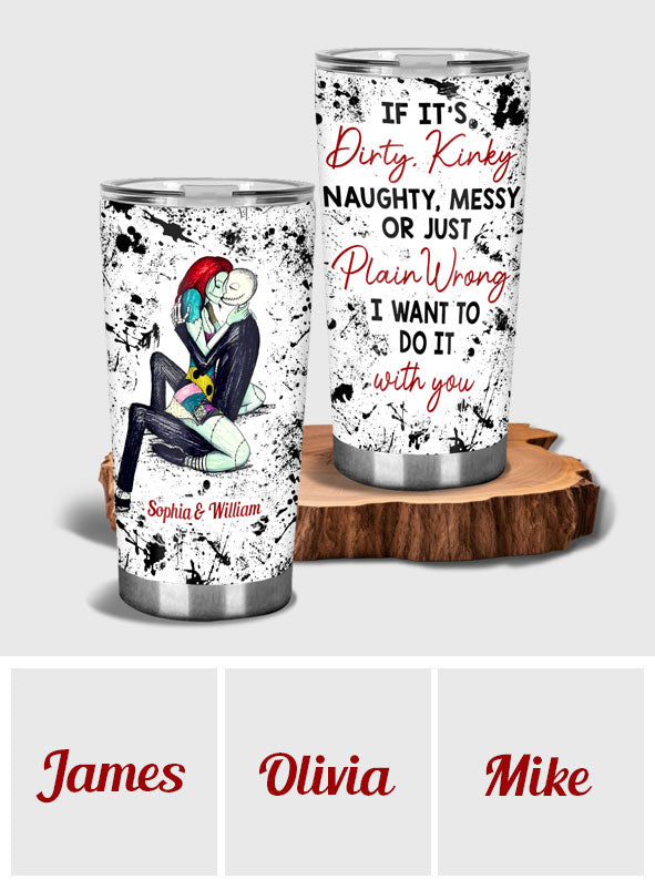 Personalized Nightmare Tumbler Custom Name Gift for Couple