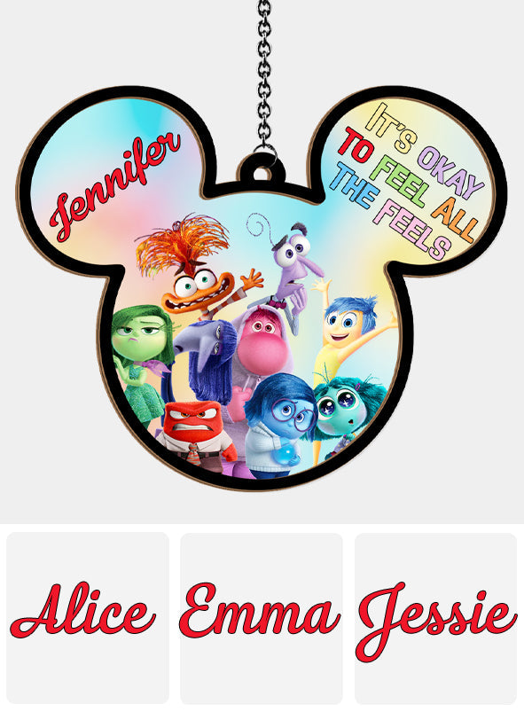 Personalized Mickey Mouse Suncatcher Custom Name Window Hanging Gift