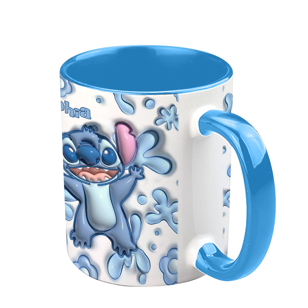 Personalized Ceramic Accent Mug Ohana Design Custom Name Gift