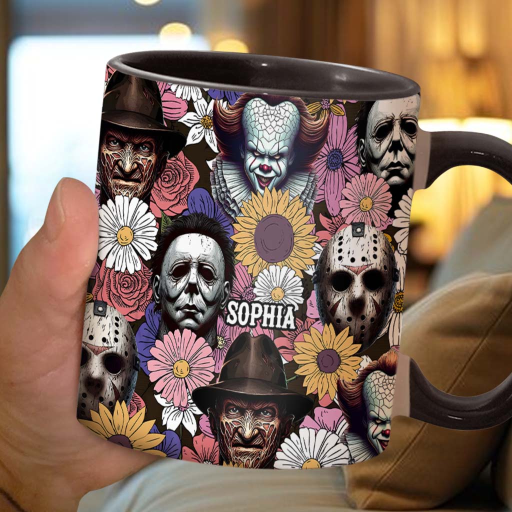Personalized Horror Accent Mug with Custom Name for Fans