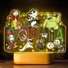 Load image into Gallery viewer, Personalized Nightmare Shaped Plaque Light Base Custom Name Gift for Halloween
