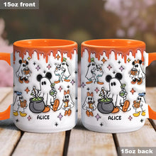 Load image into Gallery viewer, Personalized Spooky Ghost Accent Mug Custom Name Halloween Gift
