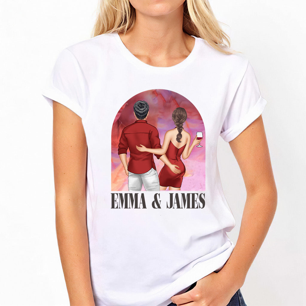 Personalized Couple T-Shirt & Hoodie Unique Gift for Anniversary or Valentine's Day