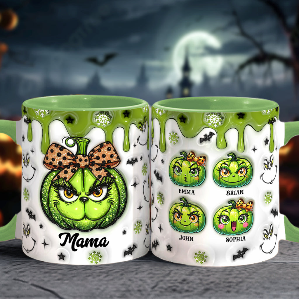 Personalized Grinchy Grandma Accent Mug Custom Name Gift