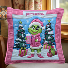 Load image into Gallery viewer, Personalized Grinch Christmas Throw Pillow Custom Name Gift
