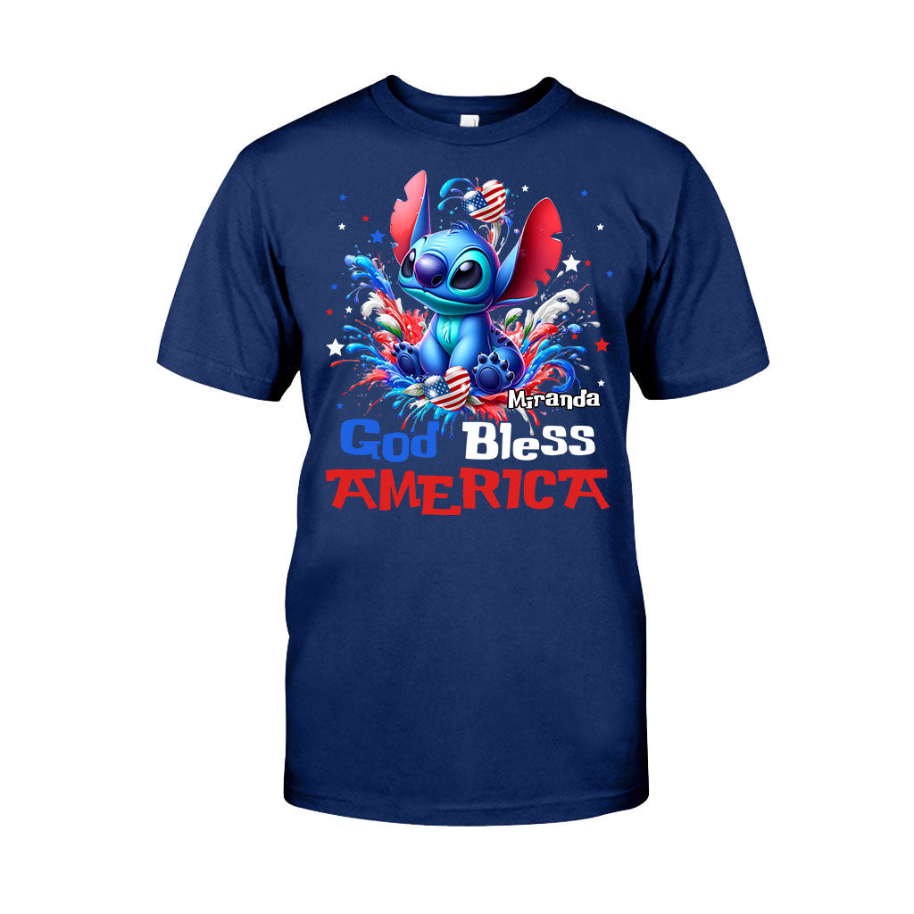 Personalized God Bless America T-Shirt & Hoodie for July 4th Gift