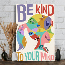 Load image into Gallery viewer, Personalized Be Kind to Your Mind Canvas Art Gift for Graduation
