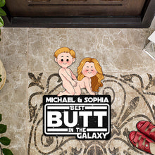 Load image into Gallery viewer, Personalized Best Butt In The Galaxy Shaped Doormat Gift
