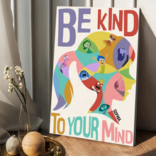 Load image into Gallery viewer, Personalized Be Kind to Your Mind Canvas Art Gift for Graduation
