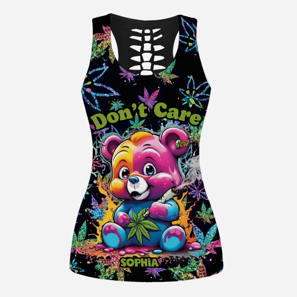 Personalized Weed Hollow Tank Top & Shorts Set for Women