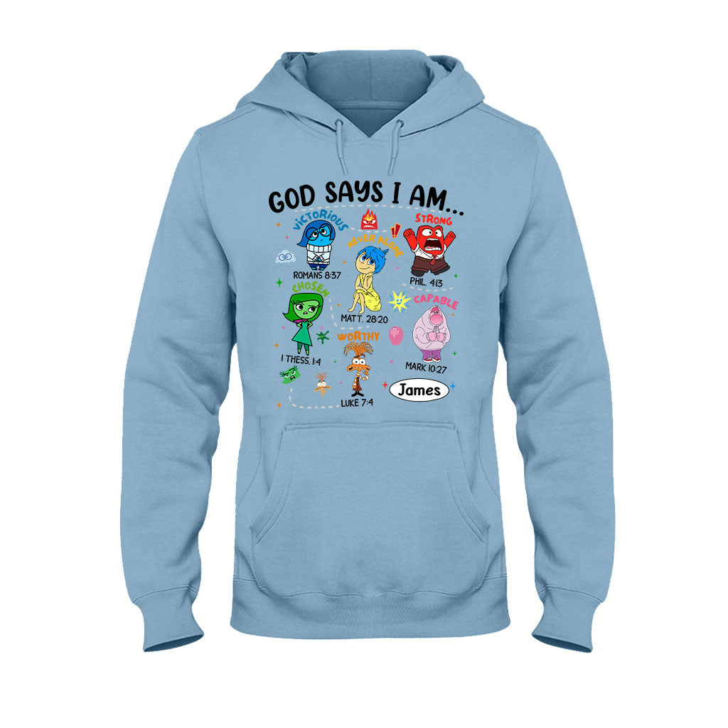 Personalized God Says I Am T-shirt & Hoodie for Kids