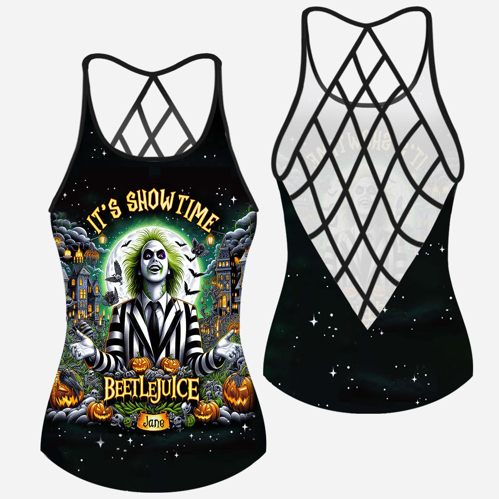 Personalized Halloween Cross Tank Top Custom Name Gift Idea