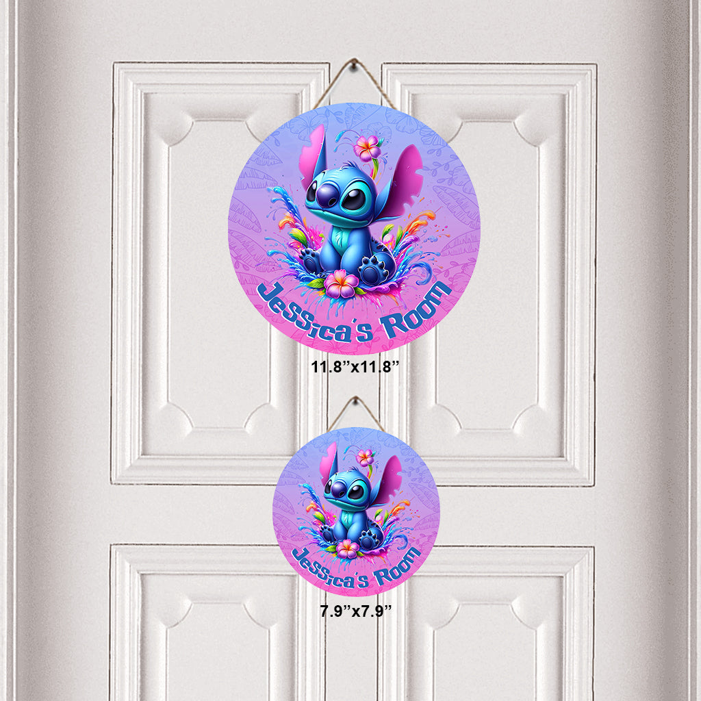 Personalized Round Wood Sign with Name Custom Gift for Kids