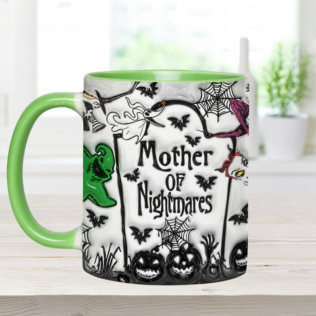 Personalized Nightmare Accent Mug with Custom Names for Mom