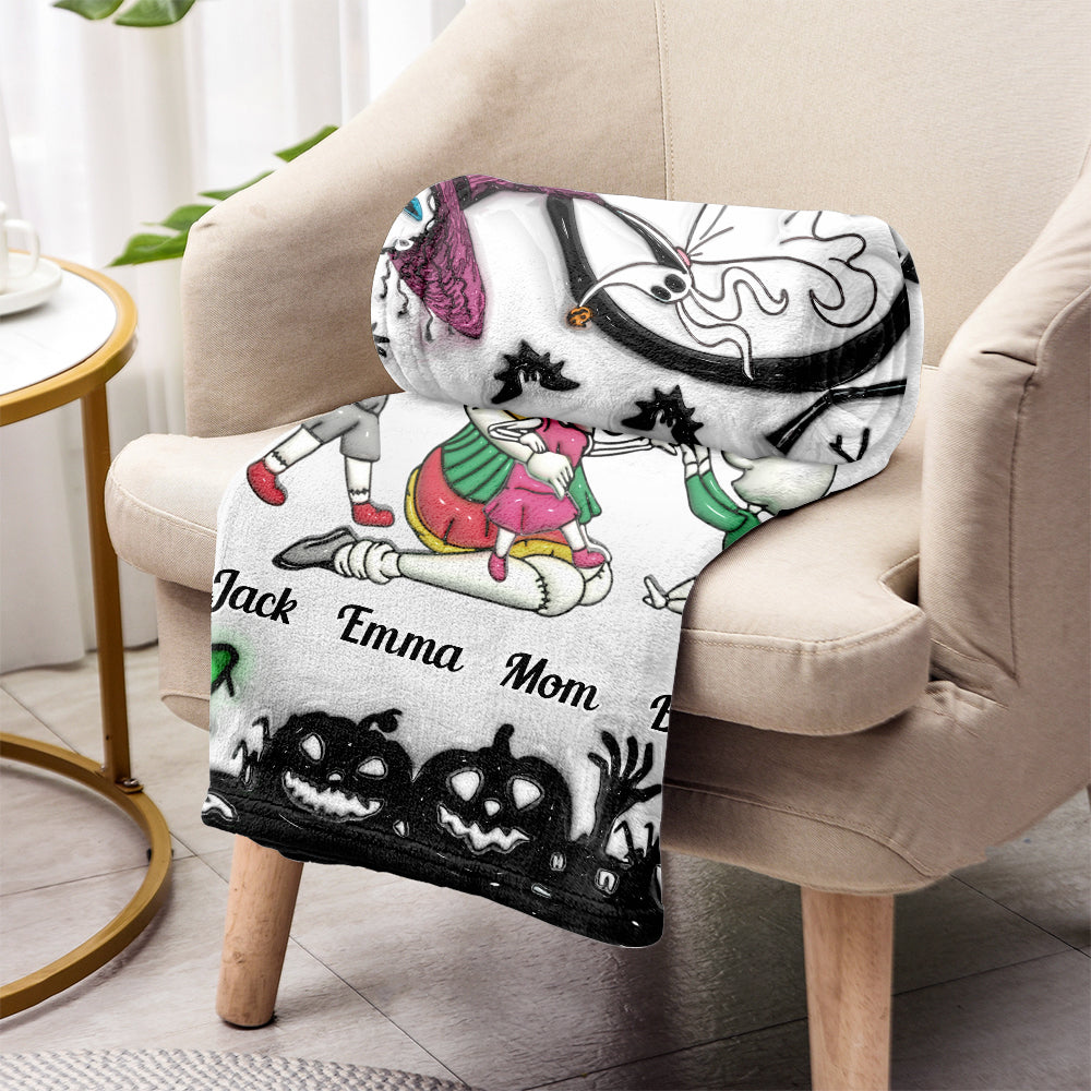 Personalized Nightmare Blanket with Family Design | Great Gift for Mom