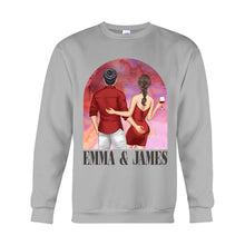Load image into Gallery viewer, Personalized Couple T-Shirt &amp; Hoodie Unique Gift for Anniversary or Valentine's Day
