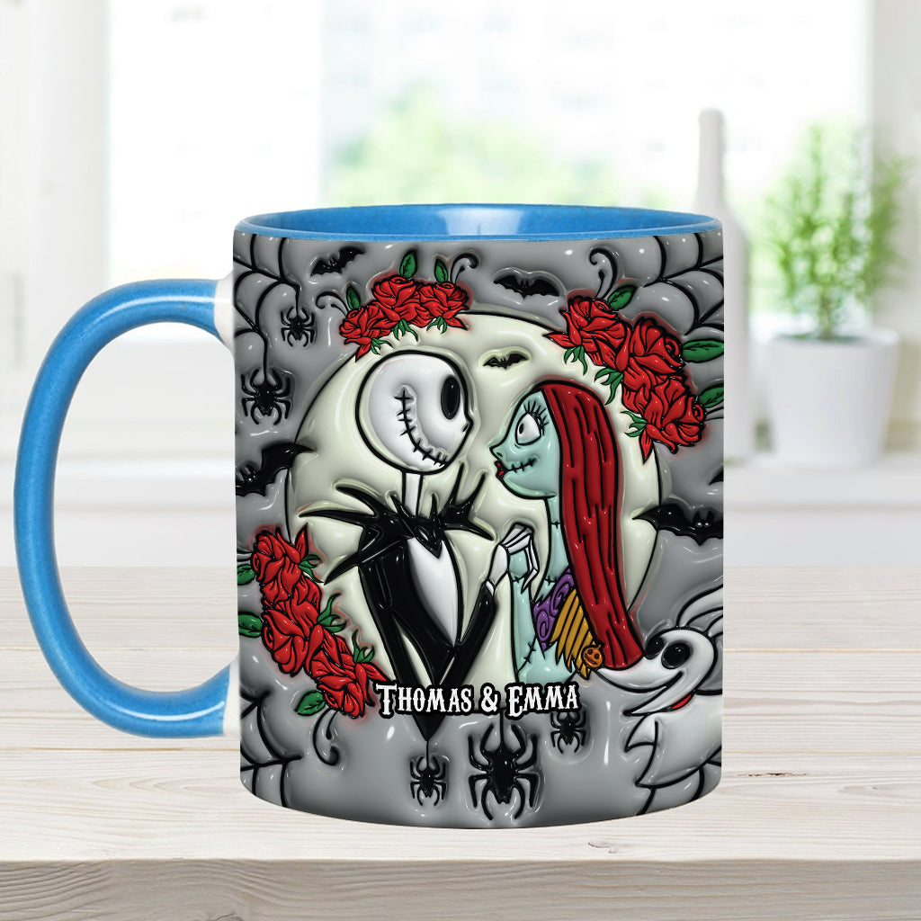 Personalized Nightmare Accent Mug for Couples | Custom Name Gift