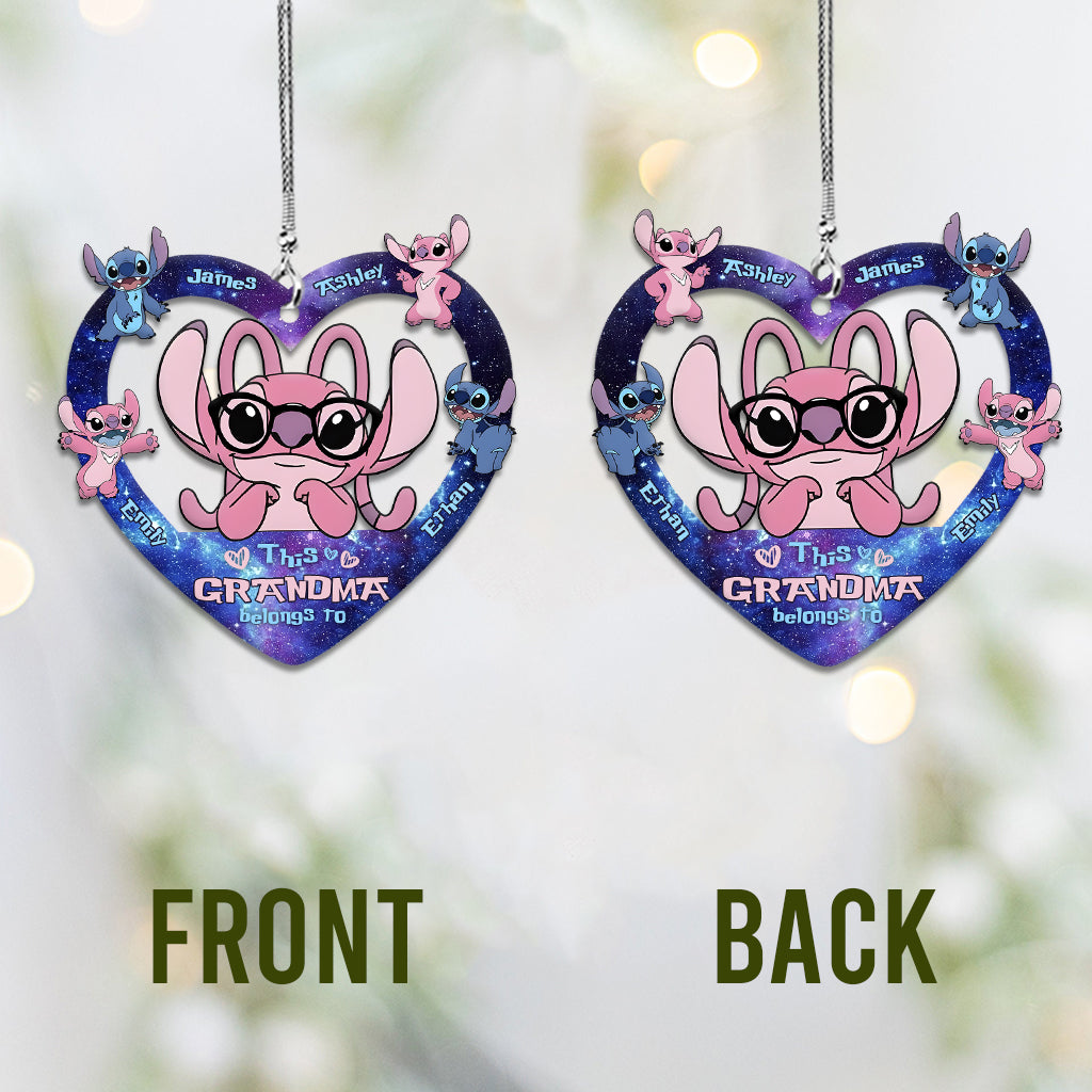 Customizable Grandma Car Ornament Gift for Grandma | Acrylic Heart Design