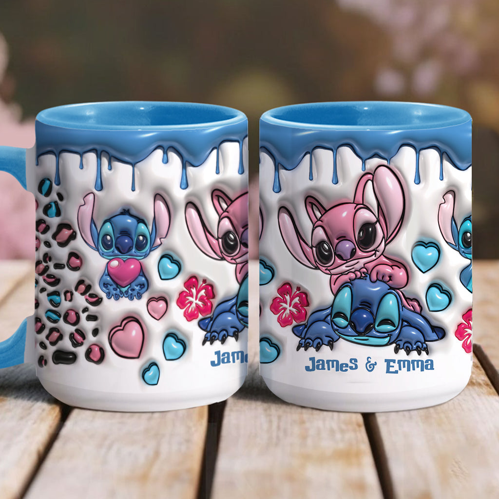 Personalized Ohana Accent Mug Custom Name Gift for Couples