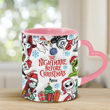 Load image into Gallery viewer, Personalized Nightmare Before Christmas Mug with Heart Handle
