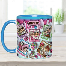 Load image into Gallery viewer, Personalized Two-Tone Accent Mug Custom Name Gift for Couples
