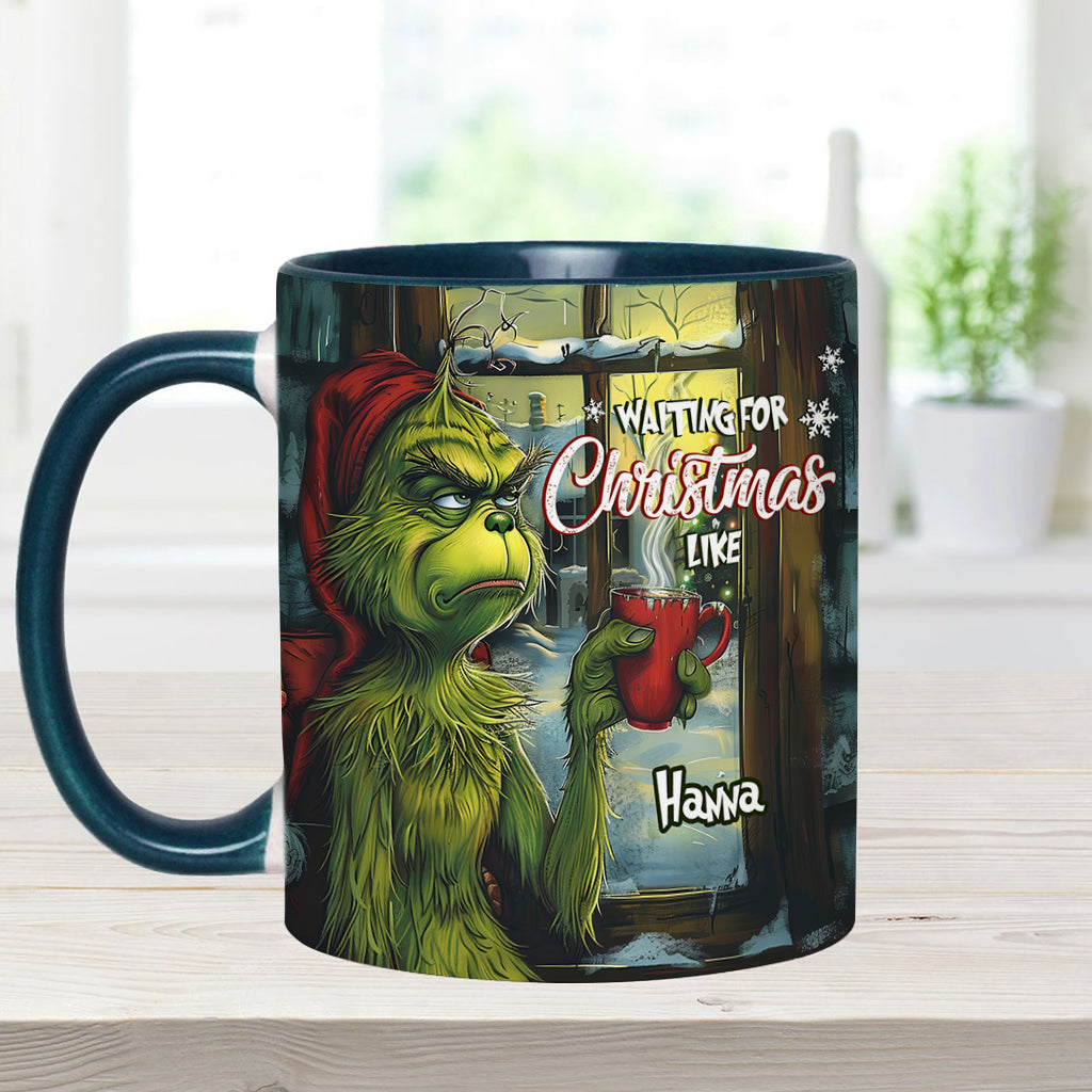 Personalized Grinch Accent Mug Custom Name Christmas Gift