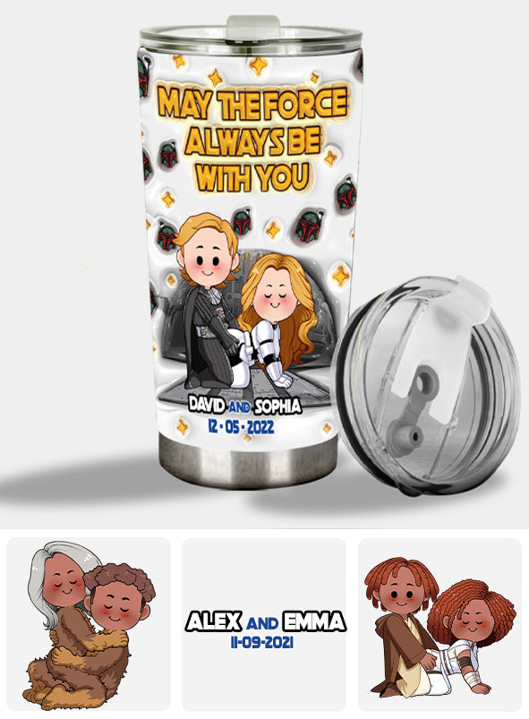Personalized Star Wars Tumbler with Custom Names for Couples