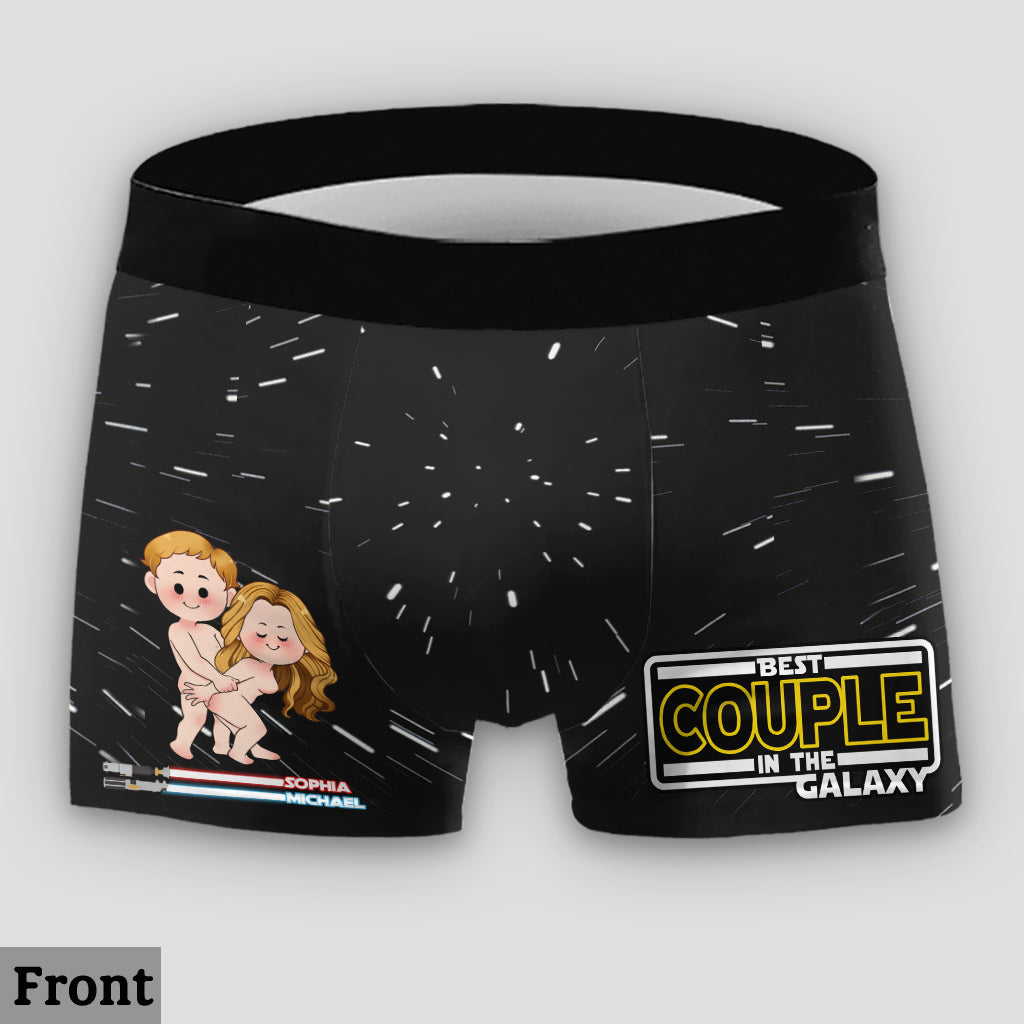 Personalized Best Couple in the Galaxy Briefs Set for Him & Her