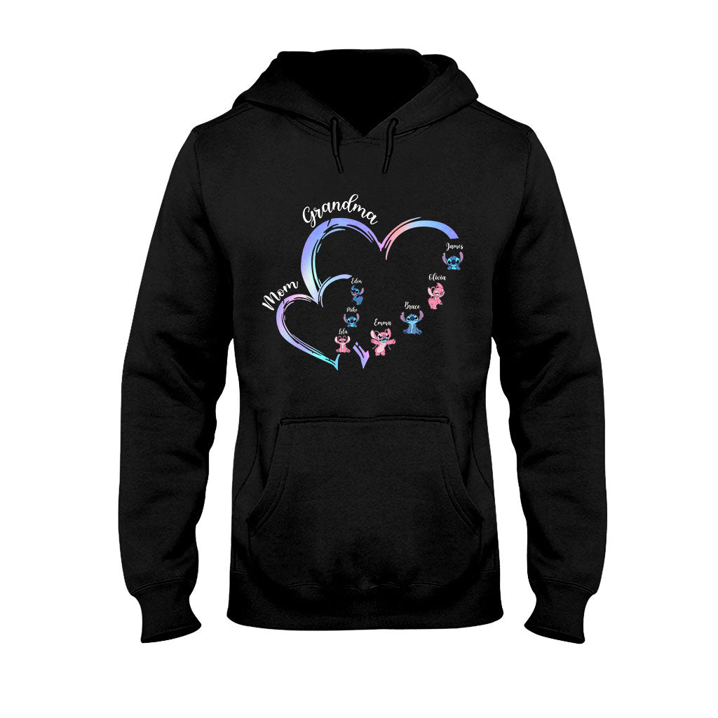 Personalized Grandma T-Shirt & Hoodie with Ohana Design for Family Gifts