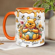 Load image into Gallery viewer, Personalized Mama Bear Accent Mug Custom Name Gift for Mom
