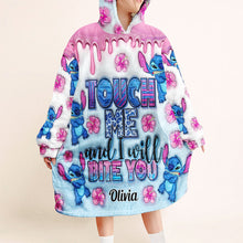 Load image into Gallery viewer, Personalized Ohana Blanket Hoodie Custom Name Soft Gift
