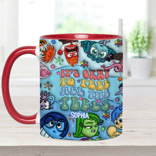Load image into Gallery viewer, Personalized Ceramic Accent Mug 'It's Okay To Feel All The Feels' Gift for Kids
