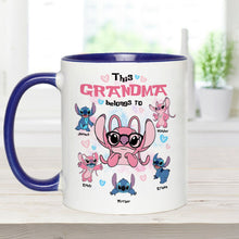 Load image into Gallery viewer, Personalized Accent Mug This Grandma Belongs To Custom Name Gift
