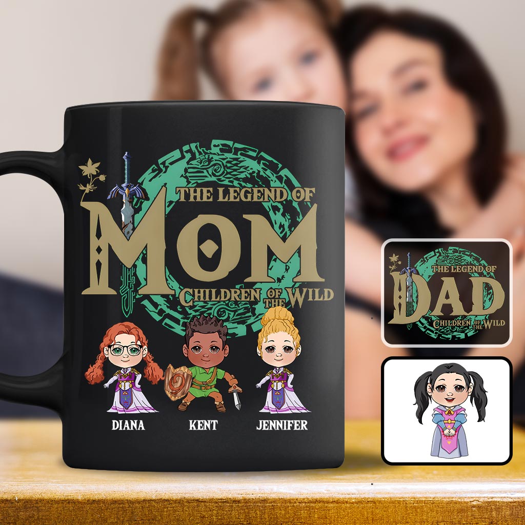 Personalized Legend of Mom Mug Custom Family Names Gift
