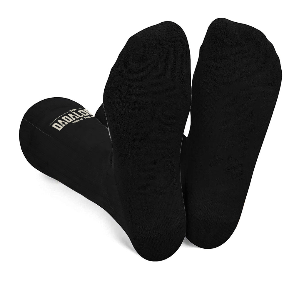Personalized Best Dad Ever Socks Custom Name Gift for Dad