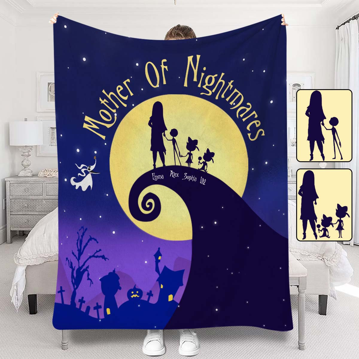 Personalized Nightmare Blanket Custom Name Gift for Mom
