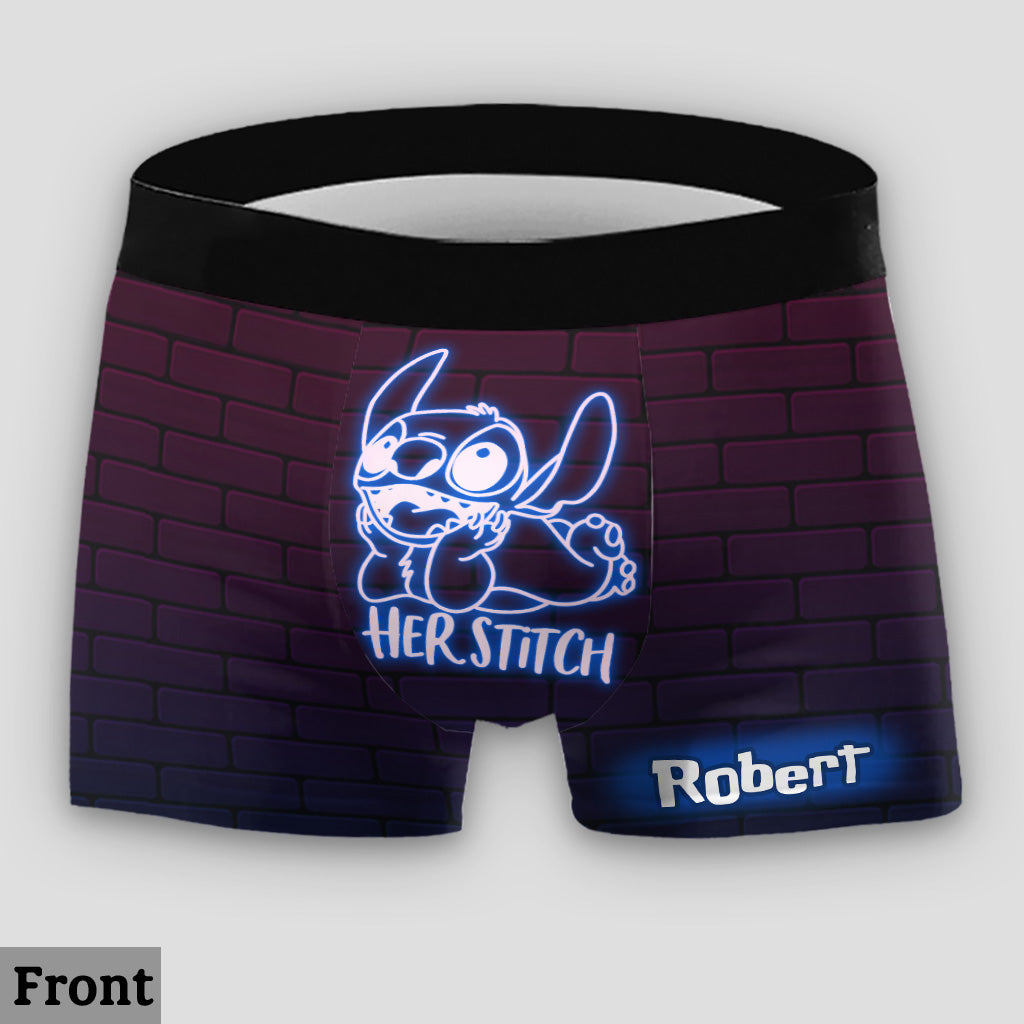 Personalized Lace Border Briefs & Boxer Shorts Set for Couples