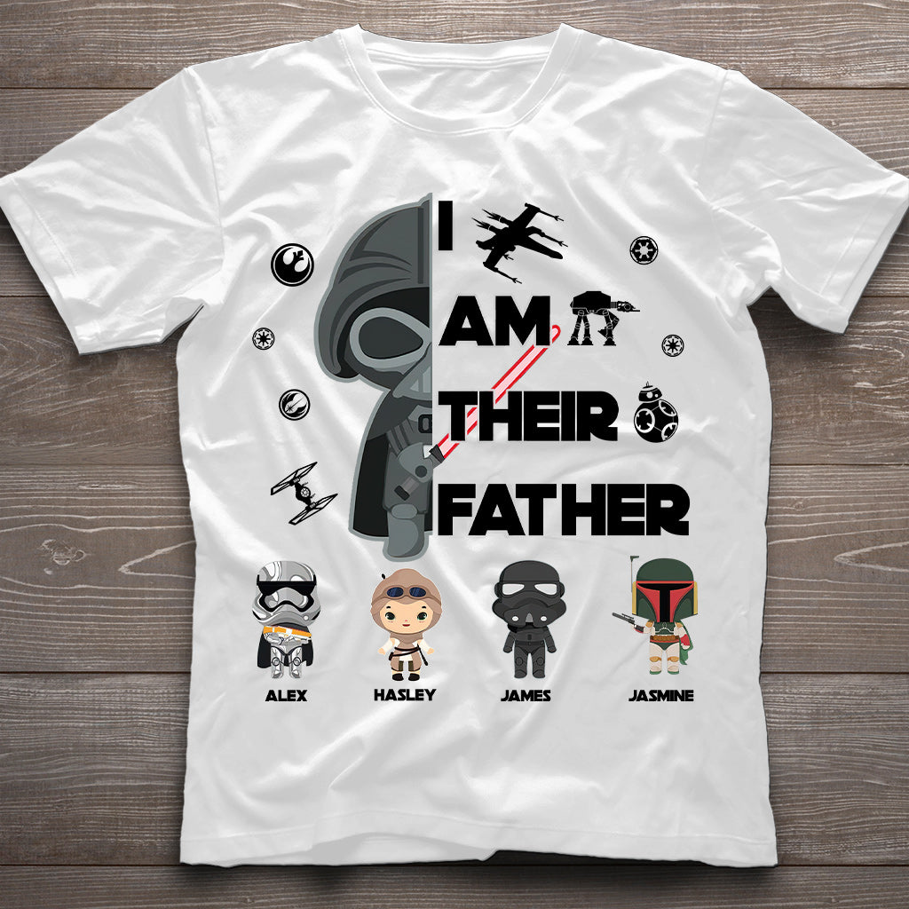 Personalized Star Wars T-Shirt & Hoodie Gift for Dad | Custom Names