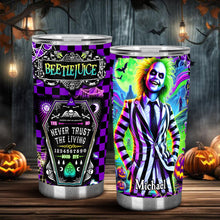 Load image into Gallery viewer, Personalized Beetlejuice Tumbler Custom Name Halloween Gift
