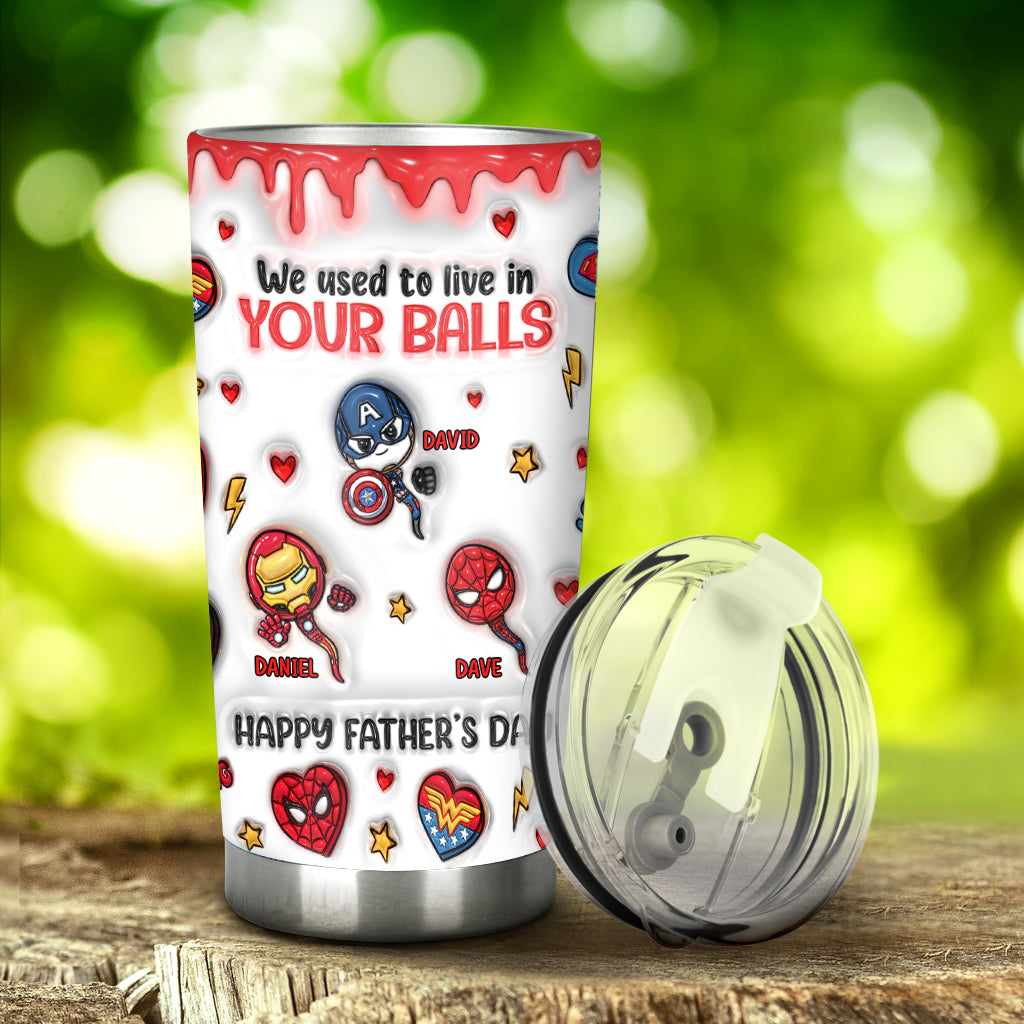 Personalized Marvelous Universe Tumbler Custom Name Gift for Dad