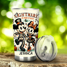 Load image into Gallery viewer, Personalized Nightmare On Main Street Tumbler Custom Name Gift
